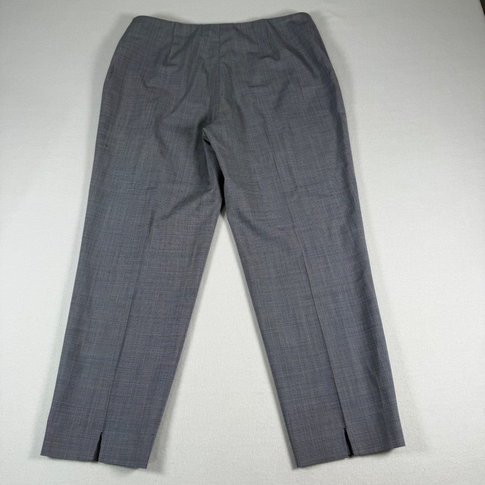 Piazza Sempione Audrey Trousers Womens IT 48 Blue Gray Houndstooth Wool Classic - Picture 4 of 11